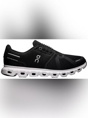 On Running Men's Black and White Cloud Athletic Shoes